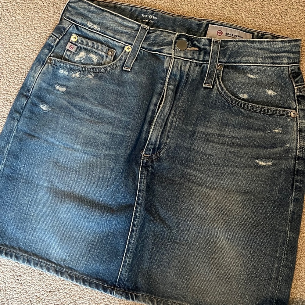 AG Adriana Goldschmied denim the Vera denim skirt